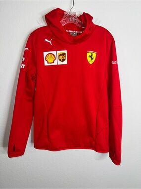 Puma x Scuderia Ferrari Sweater Men Small Red Team Tech Fleece Hoodie F1 KK